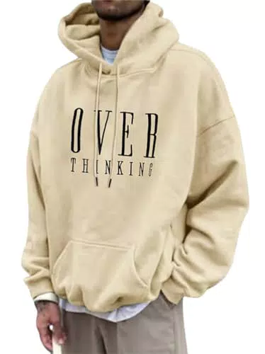 Tomwell Herren Kapuzenpullover Vintage Hoodie Langarm Sweatshirt mit Tasche