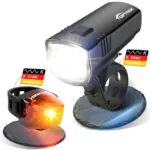 Toptrek Fahrradlicht Set 70 LUX - StVZO zugelassen, USB aufladbare Fahrradbeleuchtung