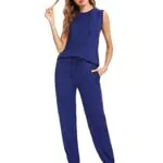 Totatuit Damen Tracksuit Rundhalsausschnitt Loungewear Jogger Trainingsanzug