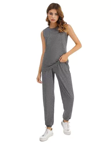Totatuit Damen Tracksuit Rundhalsausschnitt Loungewear Jogger Outfit