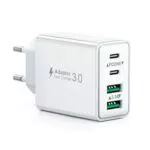 USB C Ladegerät, 40W 4 Ports Schnellladegerät, Mehrfach Stecker Mit Power Adapter Fast Charger Netzteil für iPhone 16 15 14 13 12 11 Pro Max