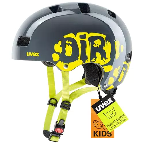 Uvex Kinder Fahrradhelm Kid 3, dirtbike black, 51-55 cm