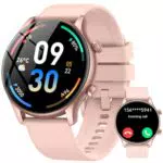 vamout Smartwatch Herren Damen Rund mit Telefonfunktion