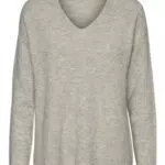 VERO MODA Strickpullover V-Ausschnitt Langarm Jumper VMCREWLEFILE