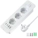 Versenkbare Steckdose mit 2 USB-Anschlüssen – Einbau Steckdosenleiste