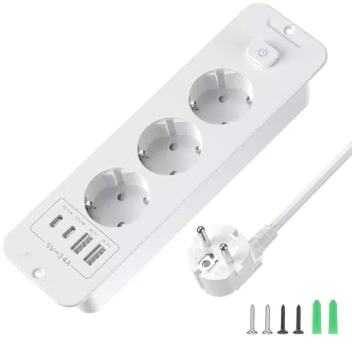 Versenkbare Steckdose mit 2 USB-Anschlüssen – Einbau Steckdosenleiste