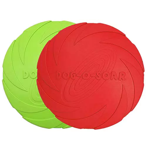 Vivifying Hundefrisbee aus Naturkautschuk für Land und Wasser, 18 cm