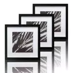 VUVUZULA Fotorahmen 30x30cm quadratisch mit Passepartout für Fotos