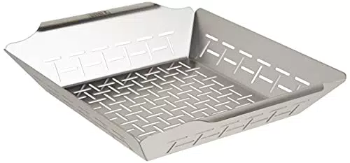 Weber Deluxe Grillkorb - Hitzebeständige Edelstahl BBQ Grillschale für Beilagen