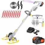 WeGofly Akku-Rasentrimmer 28CM mit 21V 4.0A Akkus und schnellem Ladegerät