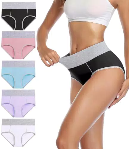 wirarpa Damen Unterhosen Baumwolle Taillenslip Hohe Taille