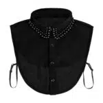 Xthrotsenk Abnehmbarer Perlenkragen für Damen - Blusenkragen Einsatz