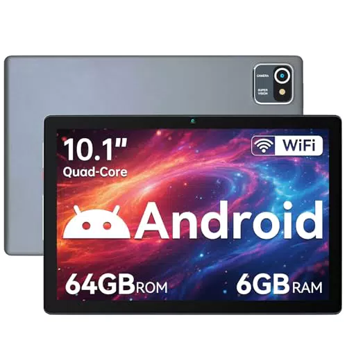 Yicty Tablet 10 Zoll – Android Tablet, 6 GB RAM, 64 GB ROM, Quad-Core, 5000 mAh