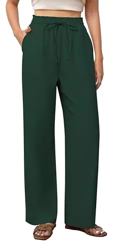 Yommay Damen Hose Business Elegant Leicht Hohe Taille Weites Bein