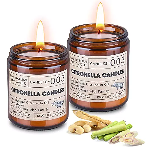 Citronella Kerze Groß von [Marke], Sojawachs Outdoor Kerze für Garten und Terrasse