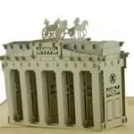 Brandenburger Tor 3D Karte mit Umschlag – Grußkarte für jeden Anlass