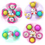 Maya & Lika Saugnapf Spielzeug Spinner für Babys ab 1 Jahr - Sensorisches Spielzeug