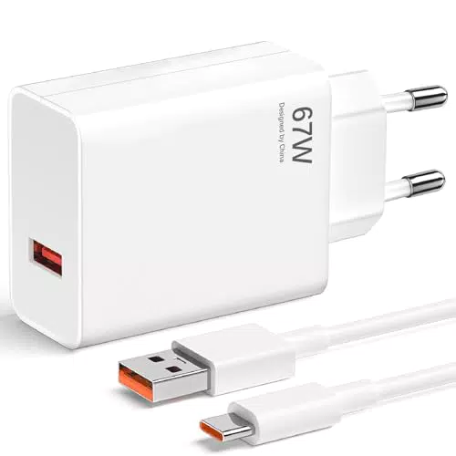 Xiaomi 67W USB Ladegerät mit Typ C Ladekabel für Redmi Note 15/14/13/12/11 5G