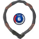 ABUS Kettenschloss Tresor 1385/75 – Zahlenschloss aus gehärtetem Stahl, 6 mm