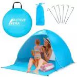 Active Era Pop Up Strandmuschel mit UV Schutz und UPF 50+ für 2-3 Personen