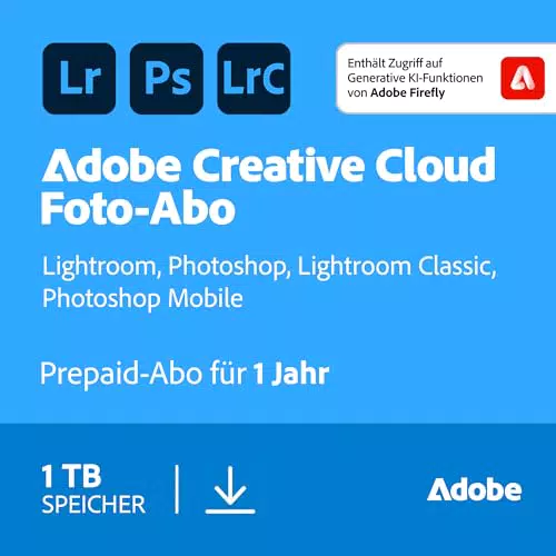 Adobe Creative Cloud Foto-Abo 1TB – Lightroom & Photoshop für WIN/MAC