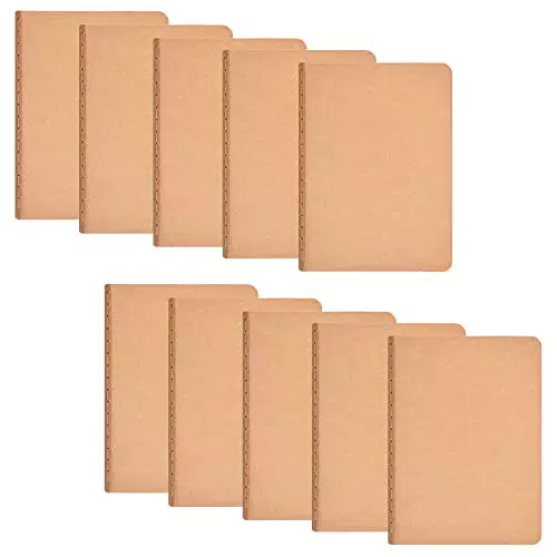 AiYoYo Mini Notizbuch mit Kraft Cover - Blanko Notizhefte für Memos und Skizzen