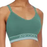 ANGOOL Sport BH Damen Einstellbarer Schultergurt Sport Bustier Damen Gepolstert Starker Halt Nahtlose Joggen Yoga Fitness Bra