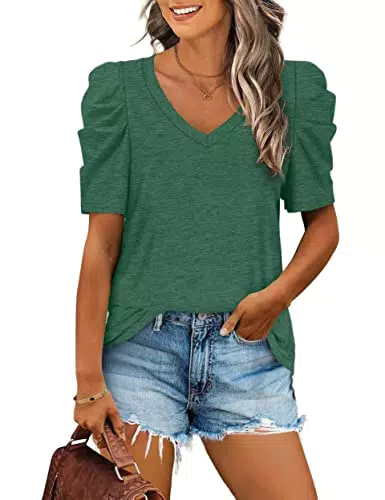 Aokosor Sweatshirt Damen Puffärmel Rundausschnitt Pullover ohne Kapuze Elegant Tunika Casual Oberteile Langarmshirt Leichter Sweater Basic Langarm Tops Frühling Herbst Winter Schwarz