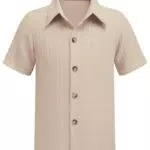Arshiner Kurzarm Hemd für Jungen - Leinenhemd für Freizeit und Schuluniform