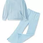 Arshiner Mädchen Freizeit Hoodie mit Schlaghose – Zweiteiliges Trainingsanzug Set