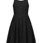 Arshiner Ärmelloses Kinderkleid mit Knopfleiste - Elegantes Sommerkleid für Mädchen