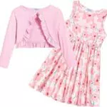 Arshiner Festliches ärmelloses Kleid mit Bolero für Mädchen