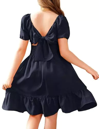 Arshiner Mädchen Sommerkleid elegant schulterfrei für Prinzessinnen Geburtstagsfeier