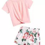 Arshiner Mädchen T-Shirt und Shorts Set - Freizeitmode für Kinder 9-10 Jahre