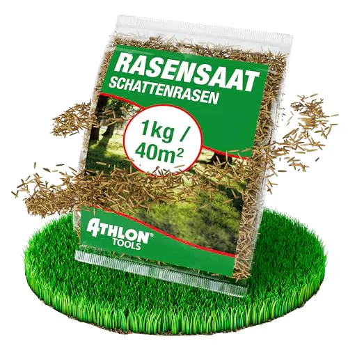 ATHLON TOOLS Schattenrasen-Samen für schnelle Keimung im Frühjahr/Sommer