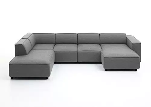 Atlantic Home Collection Bulky Wohnlandschaft Ecksofa mit Récamière links