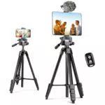 Aureday Kamera Stativ mit Reisetasche, Fernbedienung und Handyhalterung für DSLR