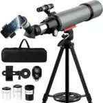 Aurosports Astronomisches Teleskop 90mm – Kompaktes Reiseteleskop für Anfänger