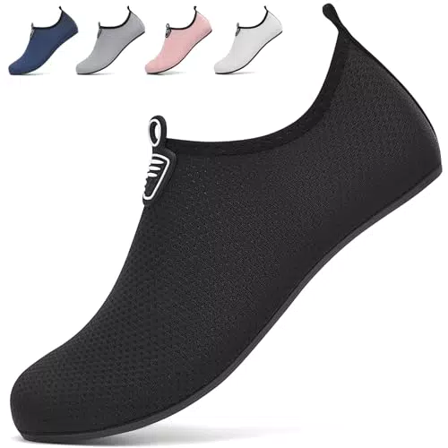BARFULKER Badeschuhe Unisex – Wasserschuhe schnell trocknend für Strand und Pool