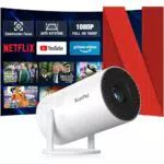 Focus Beamer 19000L - 1080P Mini Projektor mit WiFi, Bluetooth und Trapezkorrektur