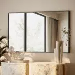 BEAUTYPEAK Rechteckiger Wandspiegel mit Metallrahmen für Bad und Wohnzimmer