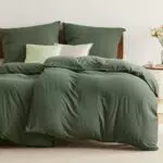 BEDSURE Bettwäsche 135x200 4teilig Anthrazit - Weiche Baumwollähnlich ÖKO-TEX Polyester Mikrofaser Bettwäsche-Set Grau
