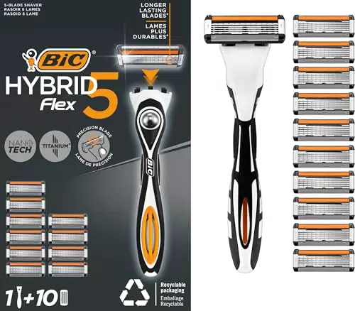 BIC Hybrid 5 Flex Rasierklingen für Herren Nachfüllpack