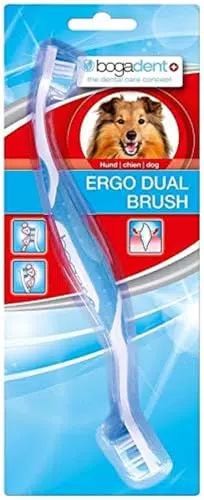 Bogadent UBO0711 Ergo Dual Brush – Hunde-Zahnbürste mit 2 Bürstenköpfen