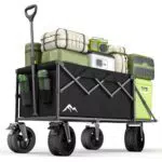 Bollerwagen Faltbar 300L mit Verstellbarer Heckklappe und All-Terrain-Räder