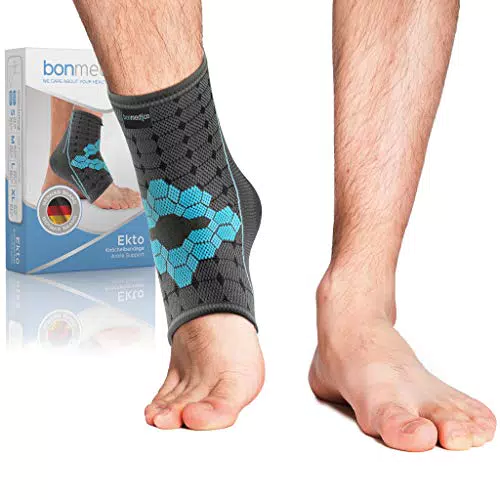 bonmedico Sprunggelenkbandage – Rutschfeste Fußgelenkstütze für Damen und Herren