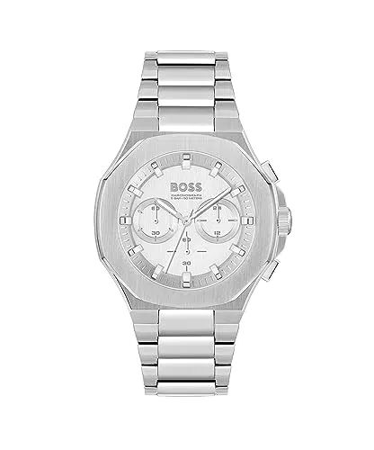 BOSS Taper Chronograph Quarz Uhr für Herren mit Edelstahlarmband