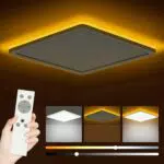 Bowfar LED Deckenleuchte Flach 24W Dimmbar mit Fernbedienung, Ø29,5 cm