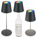Briloner 3 in 1 RGBW LED Tischlampe kabellos, dimmbar, Akku und Lichtquelle austauschbar