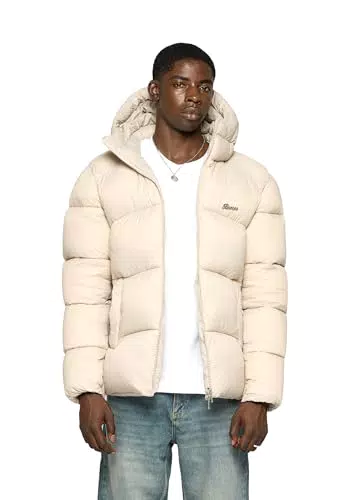 Burocs Glossy Puffer Jacket für Herren mit 2-Wege Reißverschluss und Innentasche